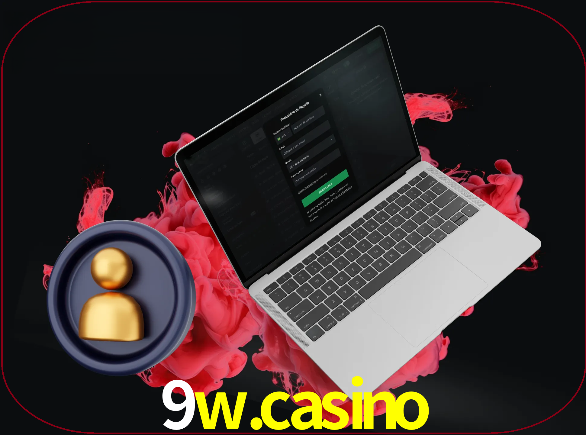 No cabeçalho do site 9W.CASINO, clique no botão que o levará a um formulário especial onde terá de introduzir as suas informações actuais.