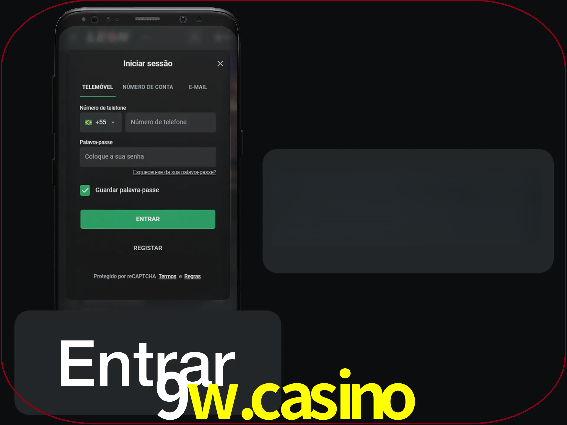 Faça o login para começar a apostar e jogar no cassino.