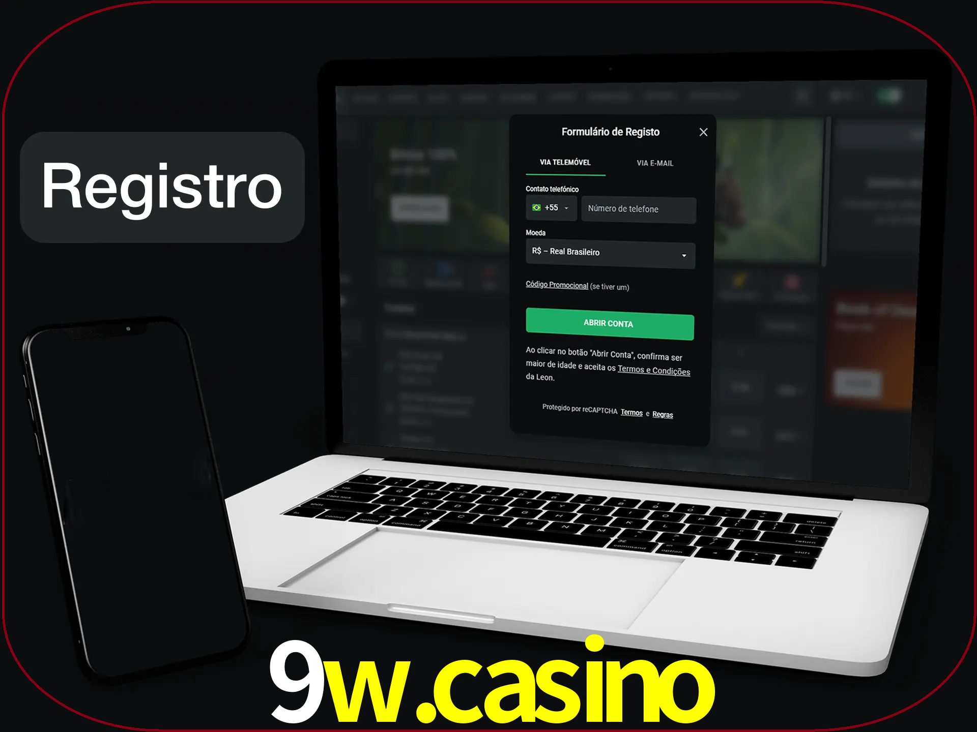 O registro na LeonBet é simples.
